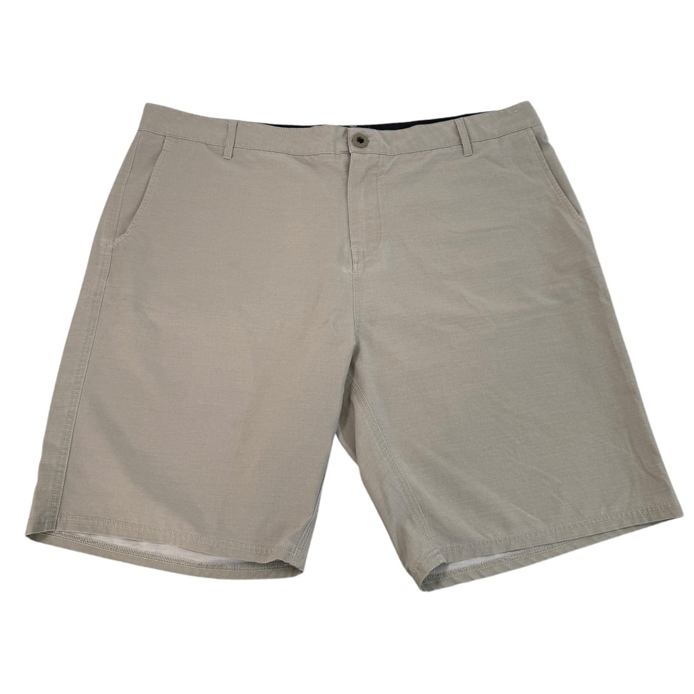 Killer Dana Mens Hybrid Boardwalk Shorts Khaki Tan Stretch Ripstop Size 38 Surf
